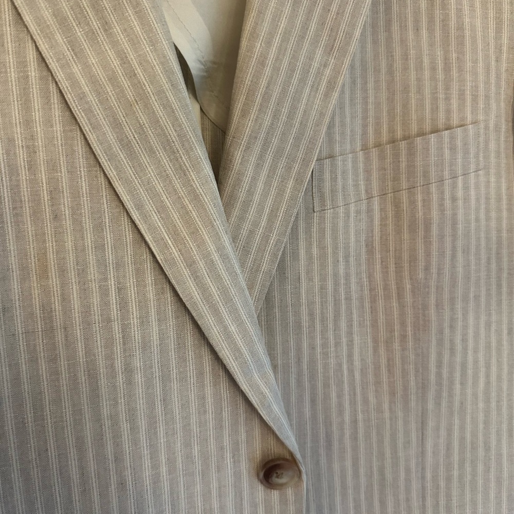 Men's Tan Striped Blazer